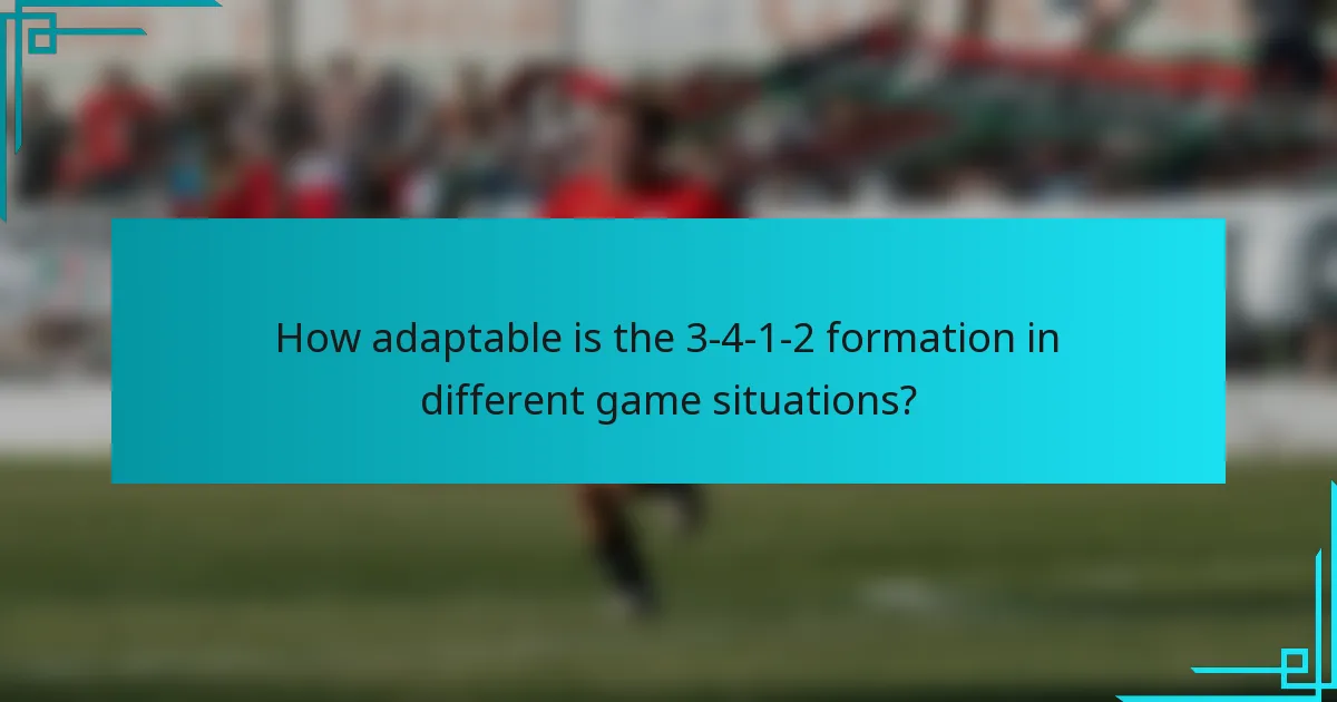How adaptable is the 3-4-1-2 formation in different game situations?