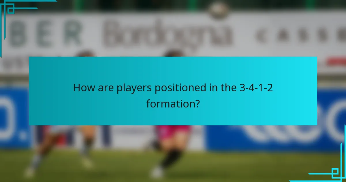 How are players positioned in the 3-4-1-2 formation?