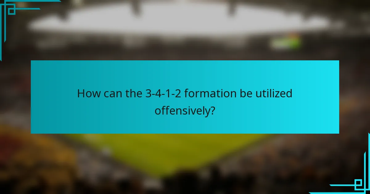 How can the 3-4-1-2 formation be utilized offensively?