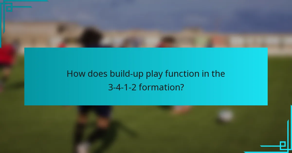 How does build-up play function in the 3-4-1-2 formation?