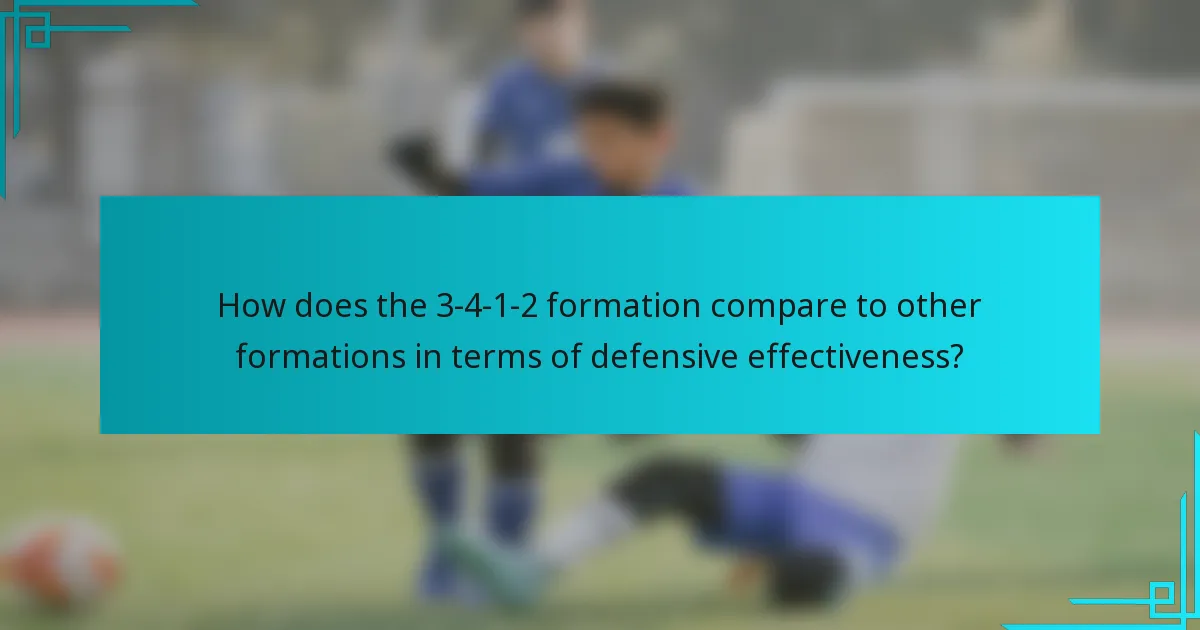 How does the 3-4-1-2 formation compare to other formations in terms of defensive effectiveness?
