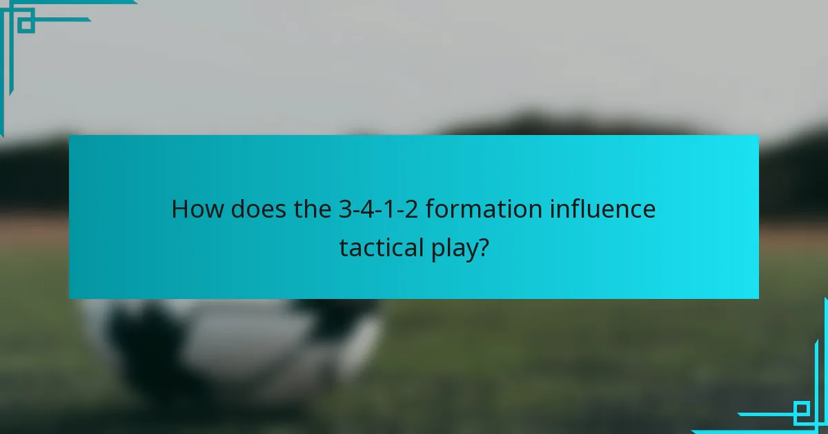 How does the 3-4-1-2 formation influence tactical play?