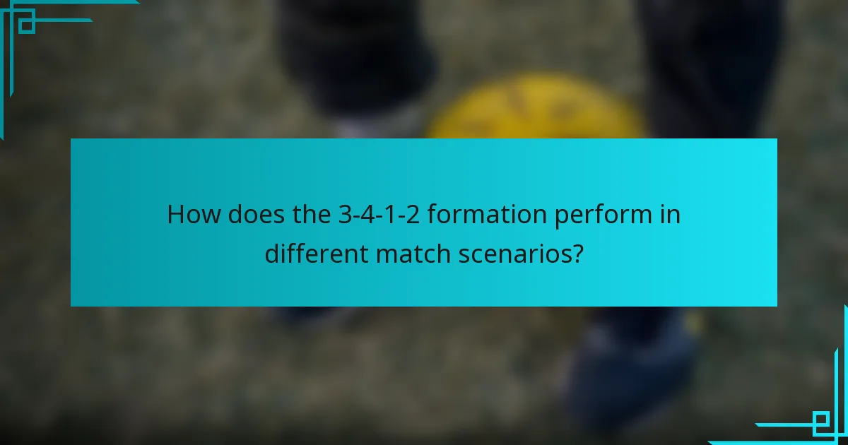 How does the 3-4-1-2 formation perform in different match scenarios?