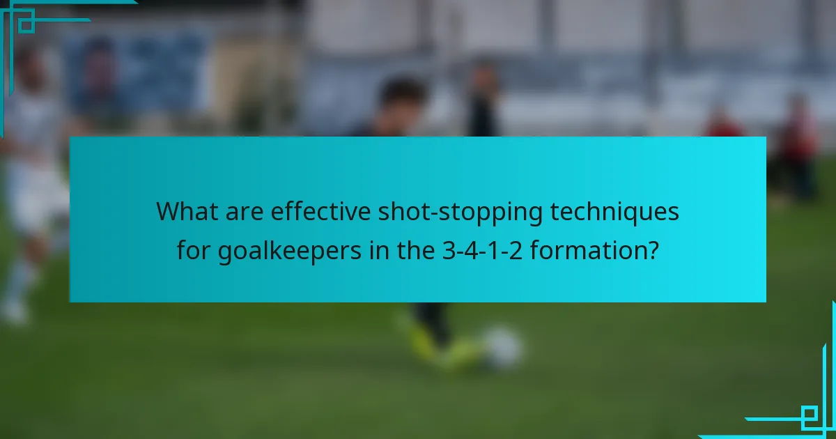 What are effective shot-stopping techniques for goalkeepers in the 3-4-1-2 formation?