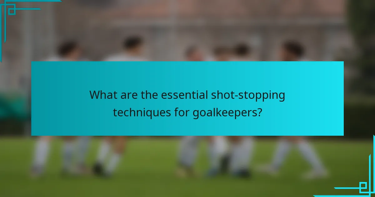 What are the essential shot-stopping techniques for goalkeepers?