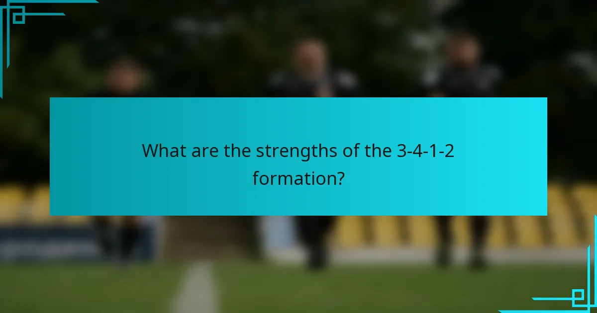 What are the strengths of the 3-4-1-2 formation?