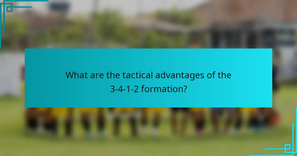 What are the tactical advantages of the 3-4-1-2 formation?