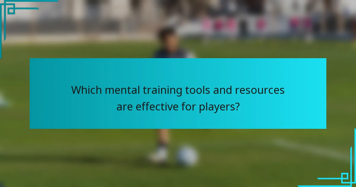 Which mental training tools and resources are effective for players?